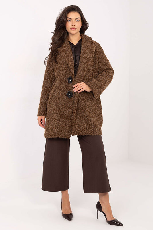   Płaszcz Damski Model IT-PL-96965.19 Brown - Factory Price 