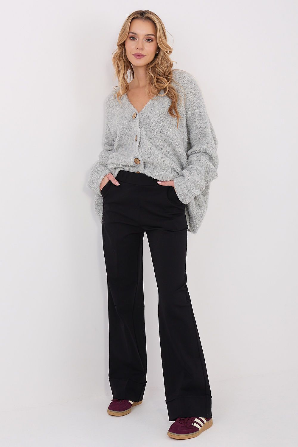  Sweter Damski Model CH-SW-72981.05P Grey - Factory Price 