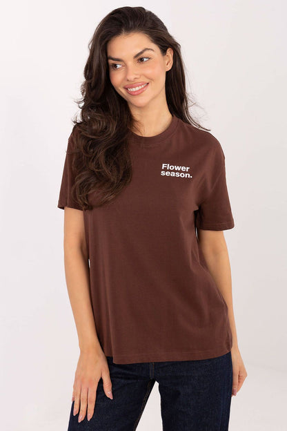   Tshirt Damski Model D12022AH02645V Dark Brown - Sublevel 