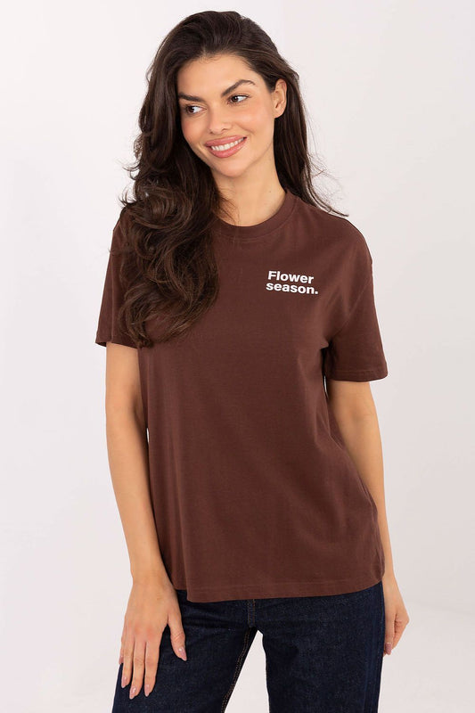  Tshirt Damski Model D12022AH02645V Dark Brown - Sublevel 