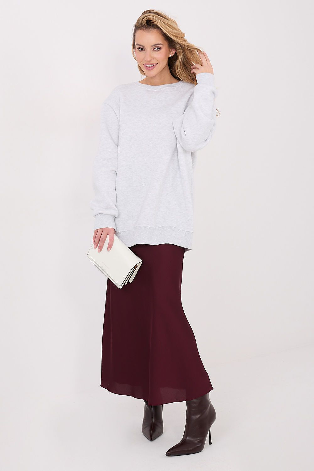   Bluza Damska Model WT-BL-A1047.69 Light Grey - Factory Price 