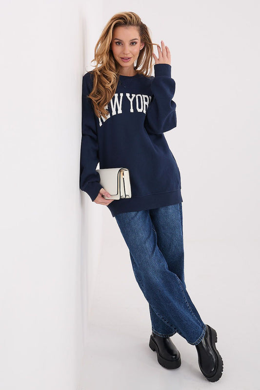   Bluza Damska Model WT-BL-A1062.29 Navy - Factory Price 