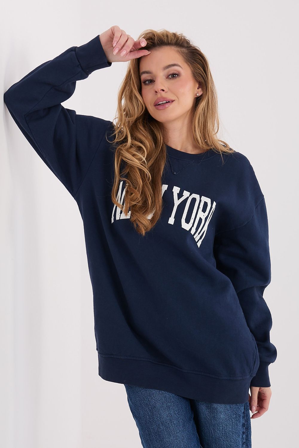   Bluza Damska Model WT-BL-A1062.29 Navy - Factory Price 