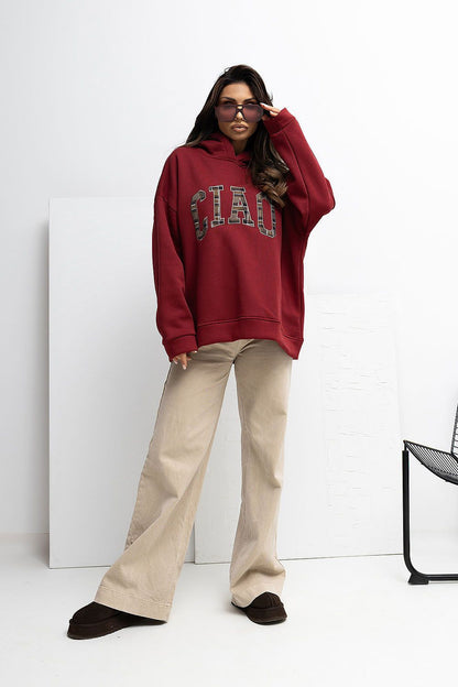   Bluza Damska Model RV-BL-A1039.22 Bordo - Rue Paris 