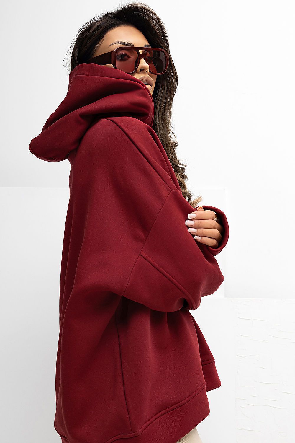   Bluza Damska Model RV-BL-A1039.22 Bordo - Rue Paris 