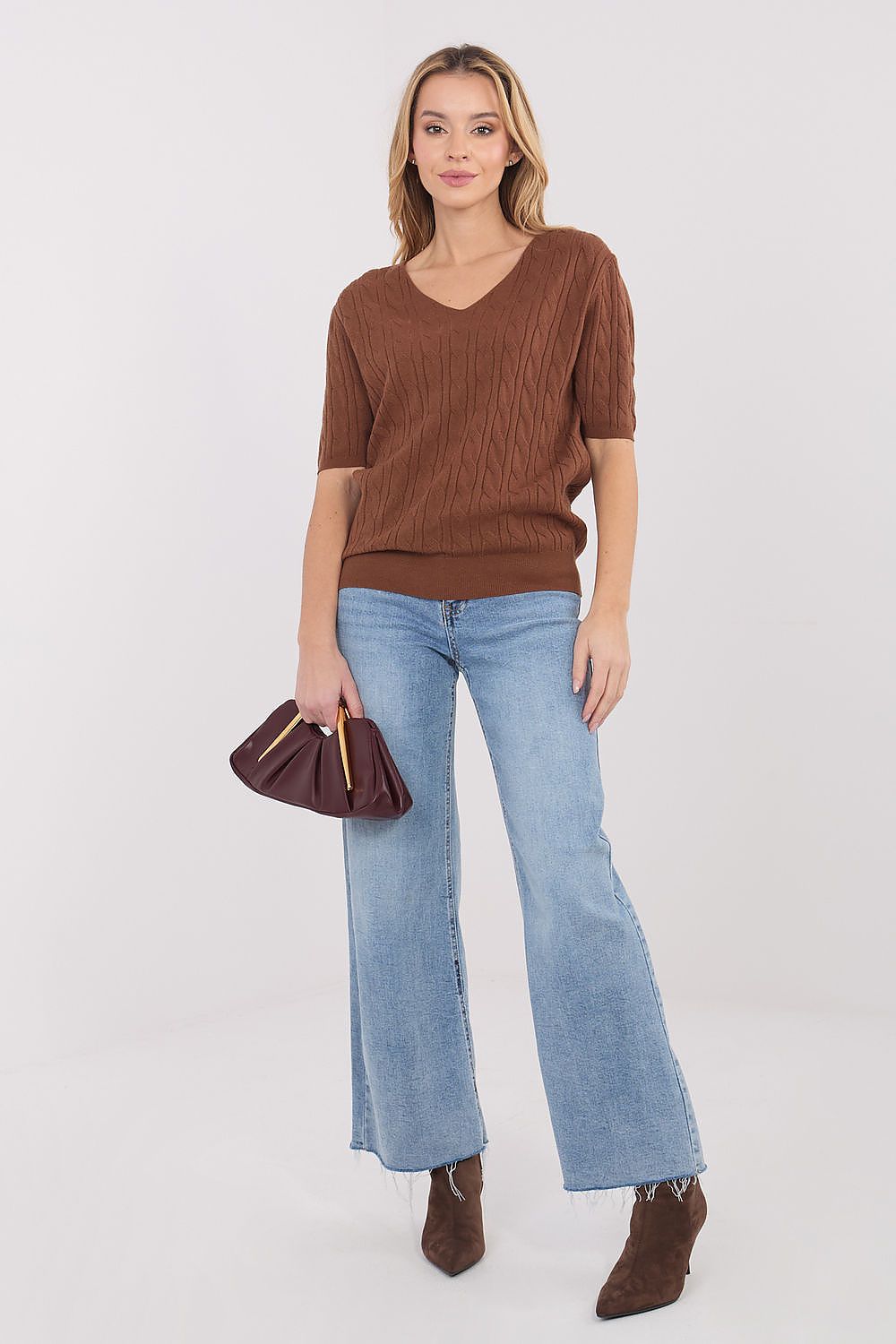   Sweter Damski Model PM-SW-B-615.18 Light Brown - Factory Price 
