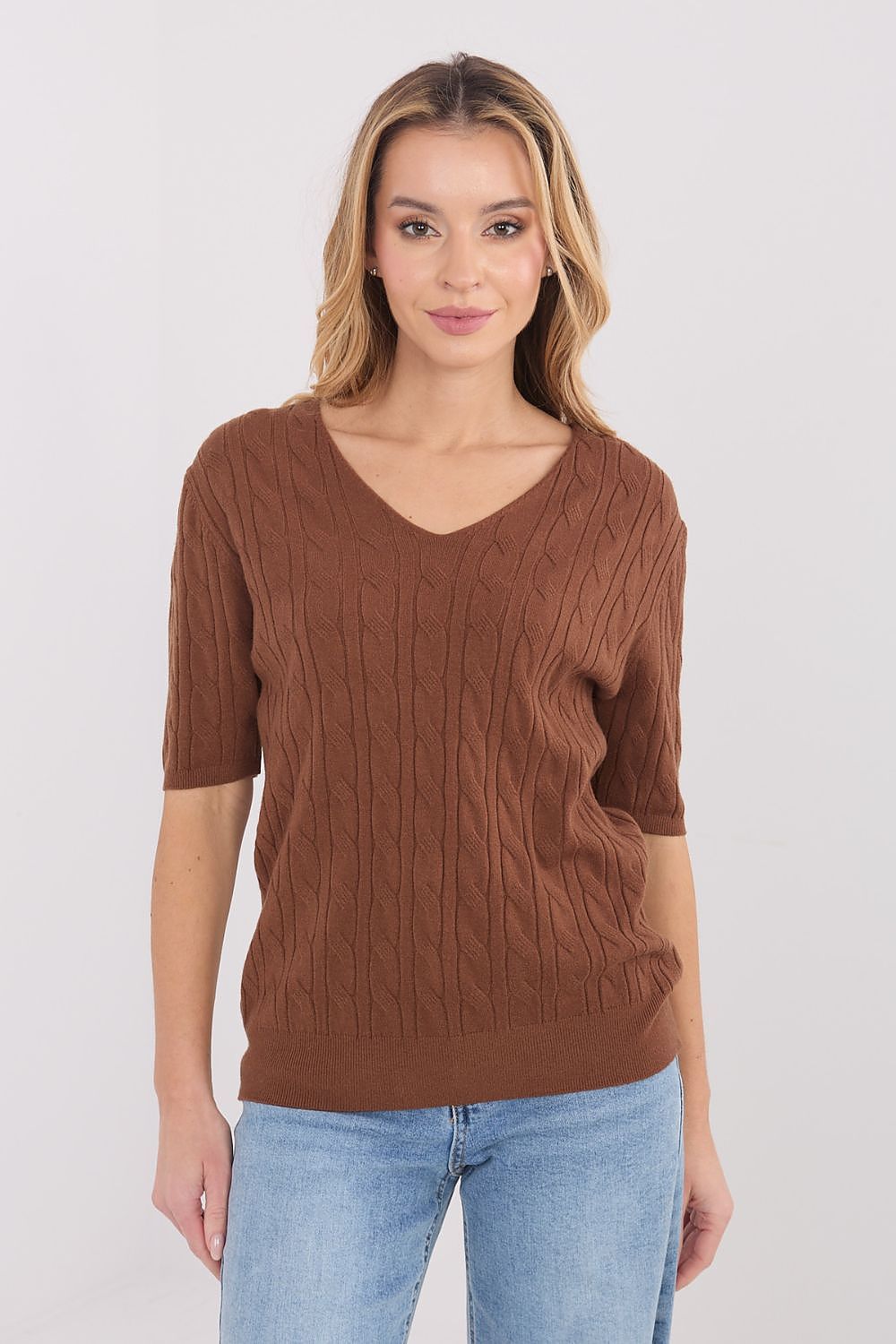   Sweter Damski Model PM-SW-B-615.18 Light Brown - Factory Price 