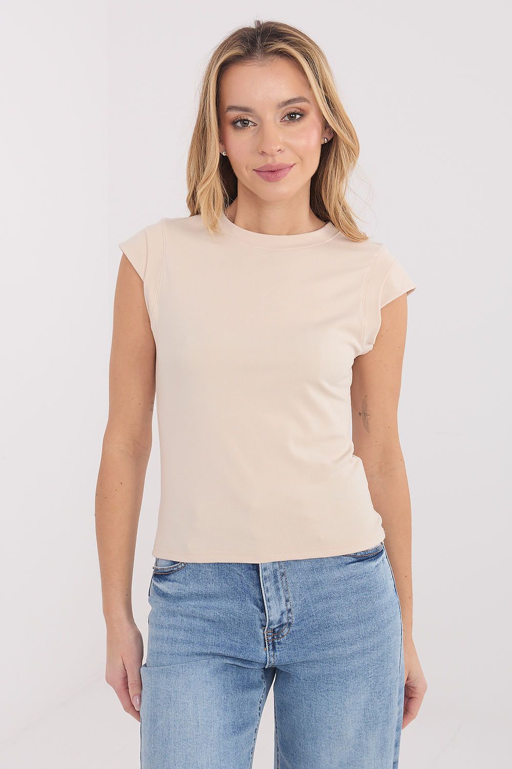  Koszulka Top Model PM-BZ-SF103.36 Light Beige - Factory Price 