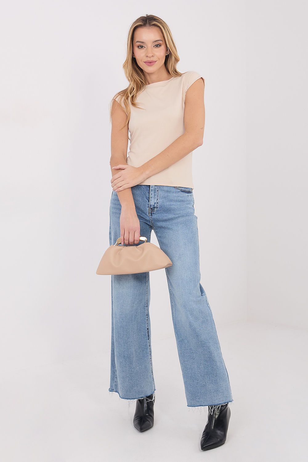  Koszulka Top Model PM-BZ-SF103.36 Light Beige - Factory Price 