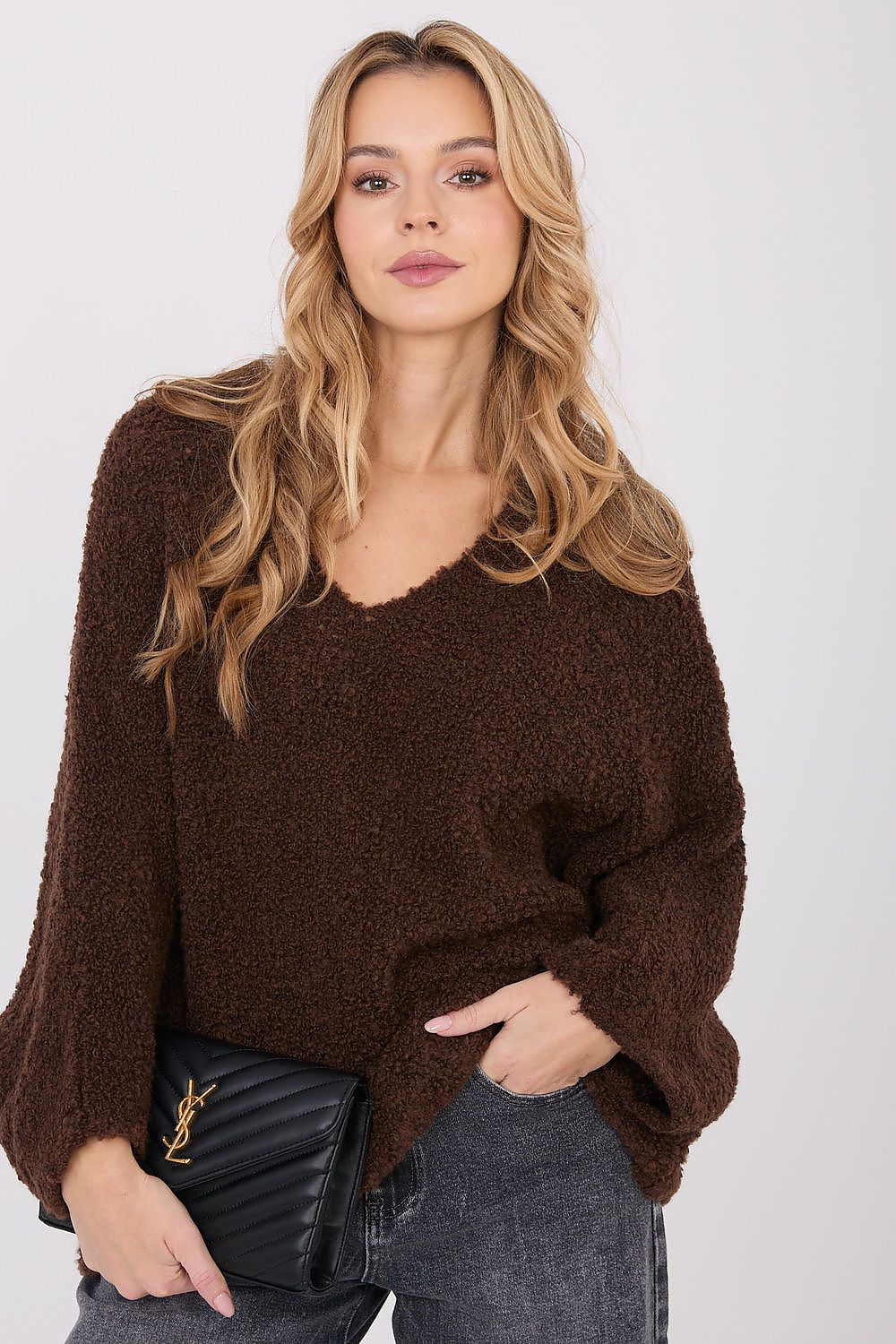   Sweter Damski Model CH-SW-72630.79 Dark Brown - Factory Price 