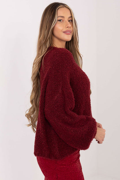   Sweter Damski Model CH-SW-72610.62 Bordo - Factory Price 