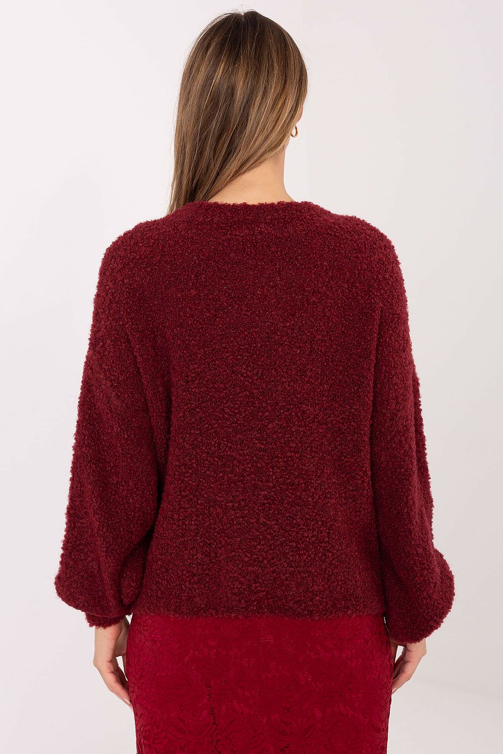  Sweter Damski Model CH-SW-72610.62 Bordo - Factory Price 
