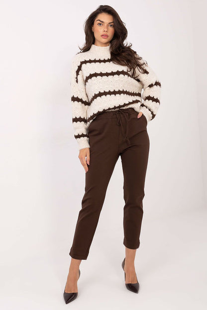  Spodnie Damskie Model IT-SP-FL7690.64 Dark Brown - Factory Price 