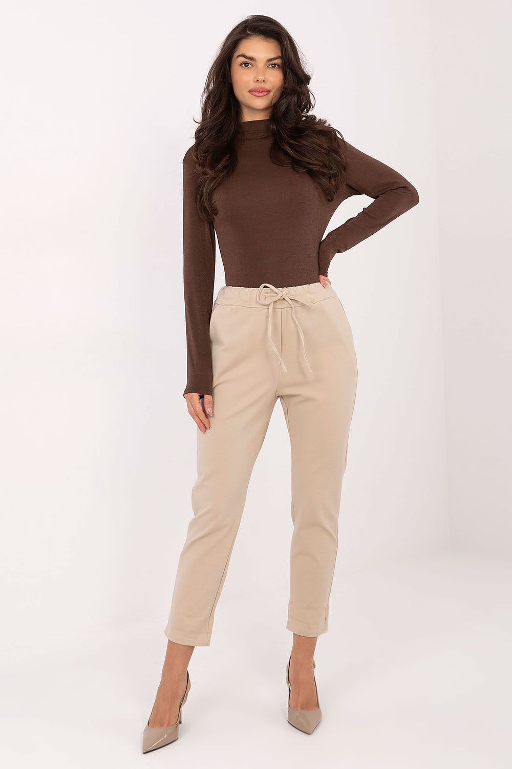  Spodnie Damskie Model IT-SP-FL7690.64 Beige - Factory Price 
