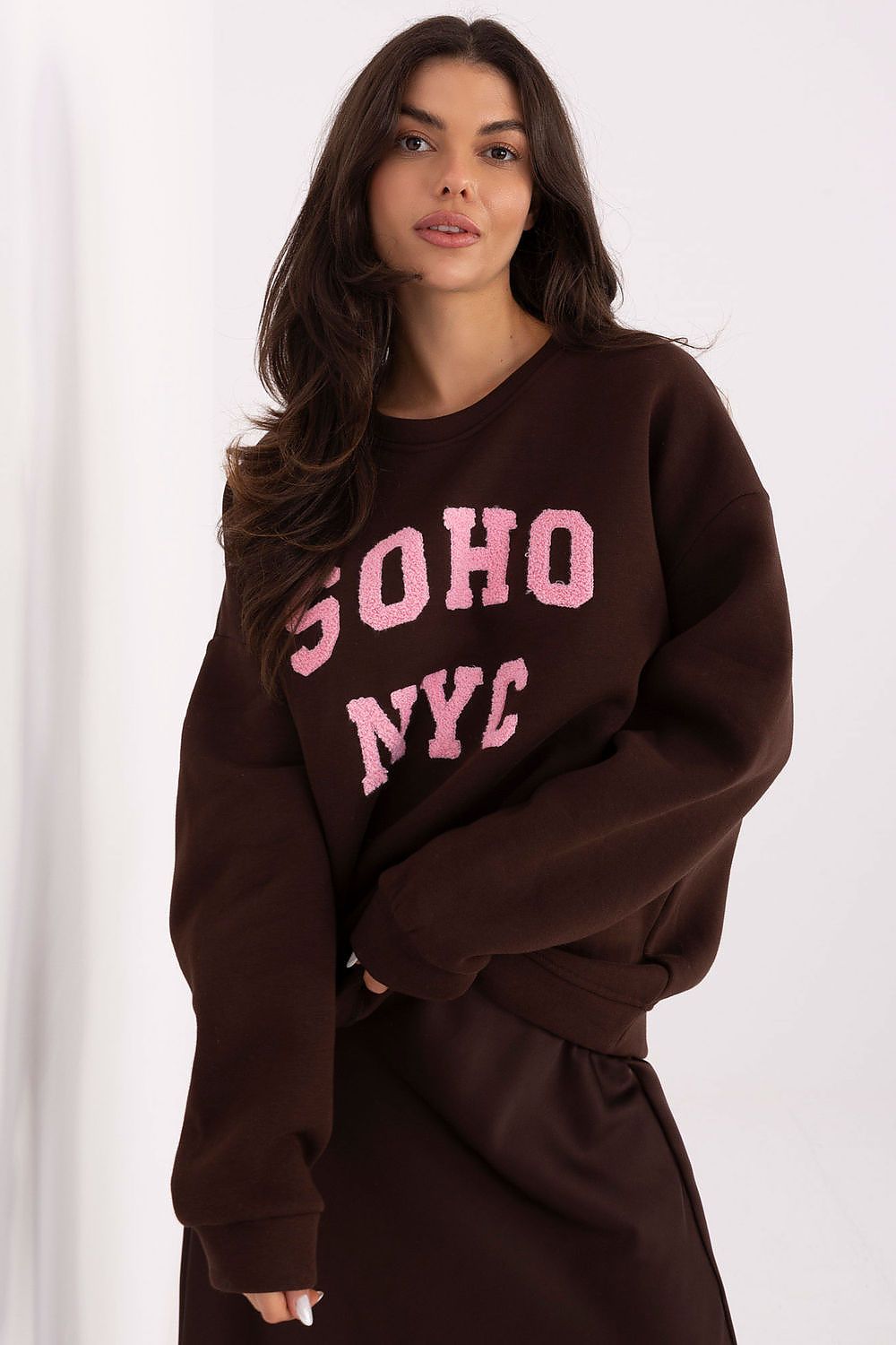   Bluza Damska Model MJ-BL-H2501.75 Dark Brown - Factory Price 