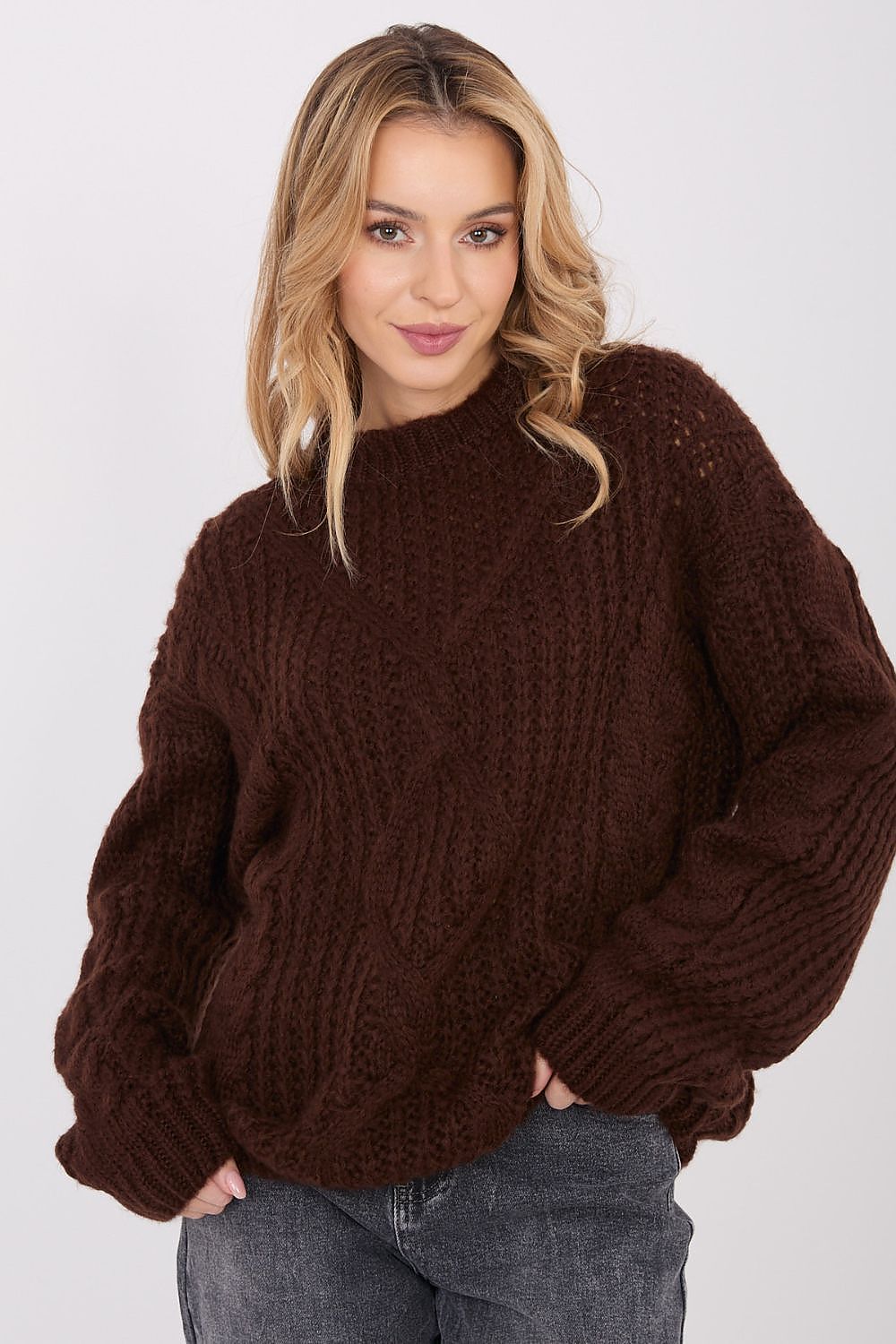   Sweter Damski Model IN-SW-33831.25 Dark Brown - Factory Price 