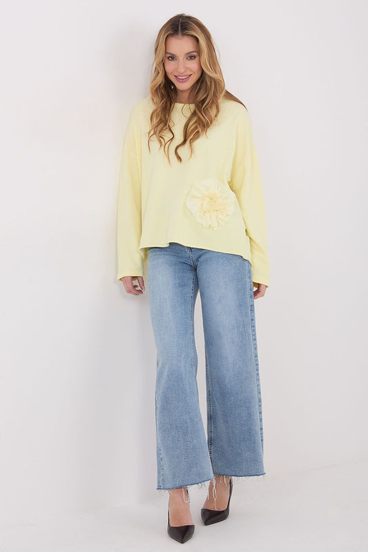   Bluzka Model IT-BZ-6693.70 Light Yellow - Factory Price 