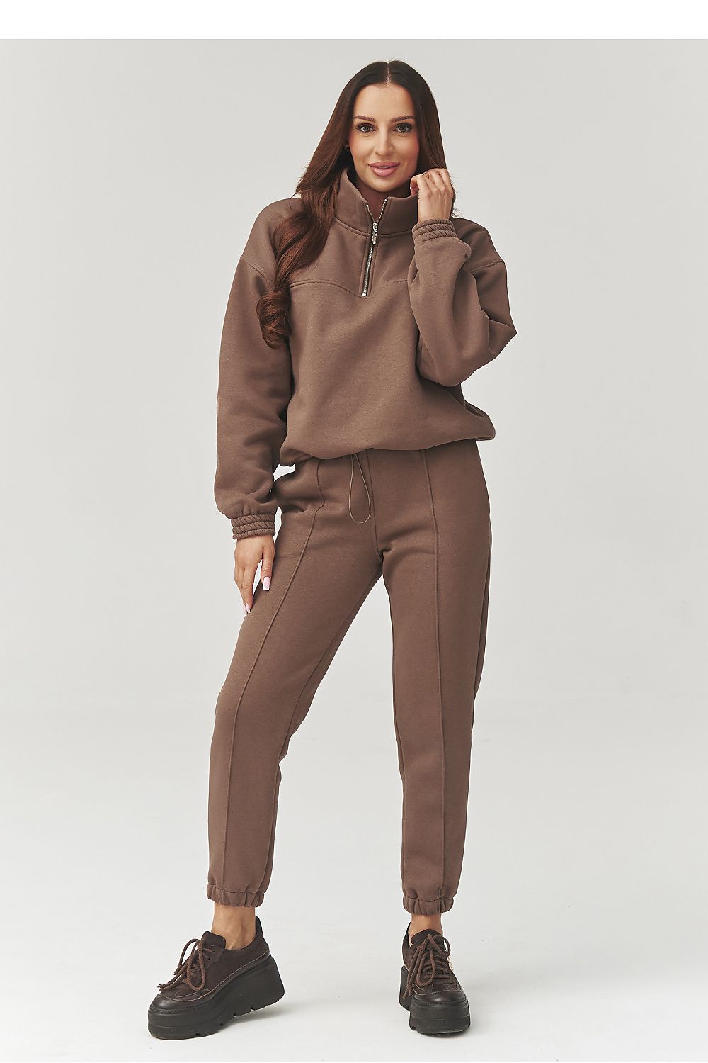  Spodnie Komplet Model A13 Mocca - Makadamia 
