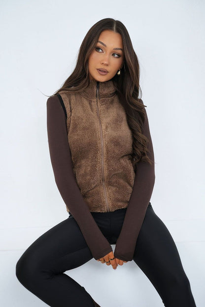   Kamizelka Model CS-KZ-BT1031.00 Dark Beige - Factory Price 