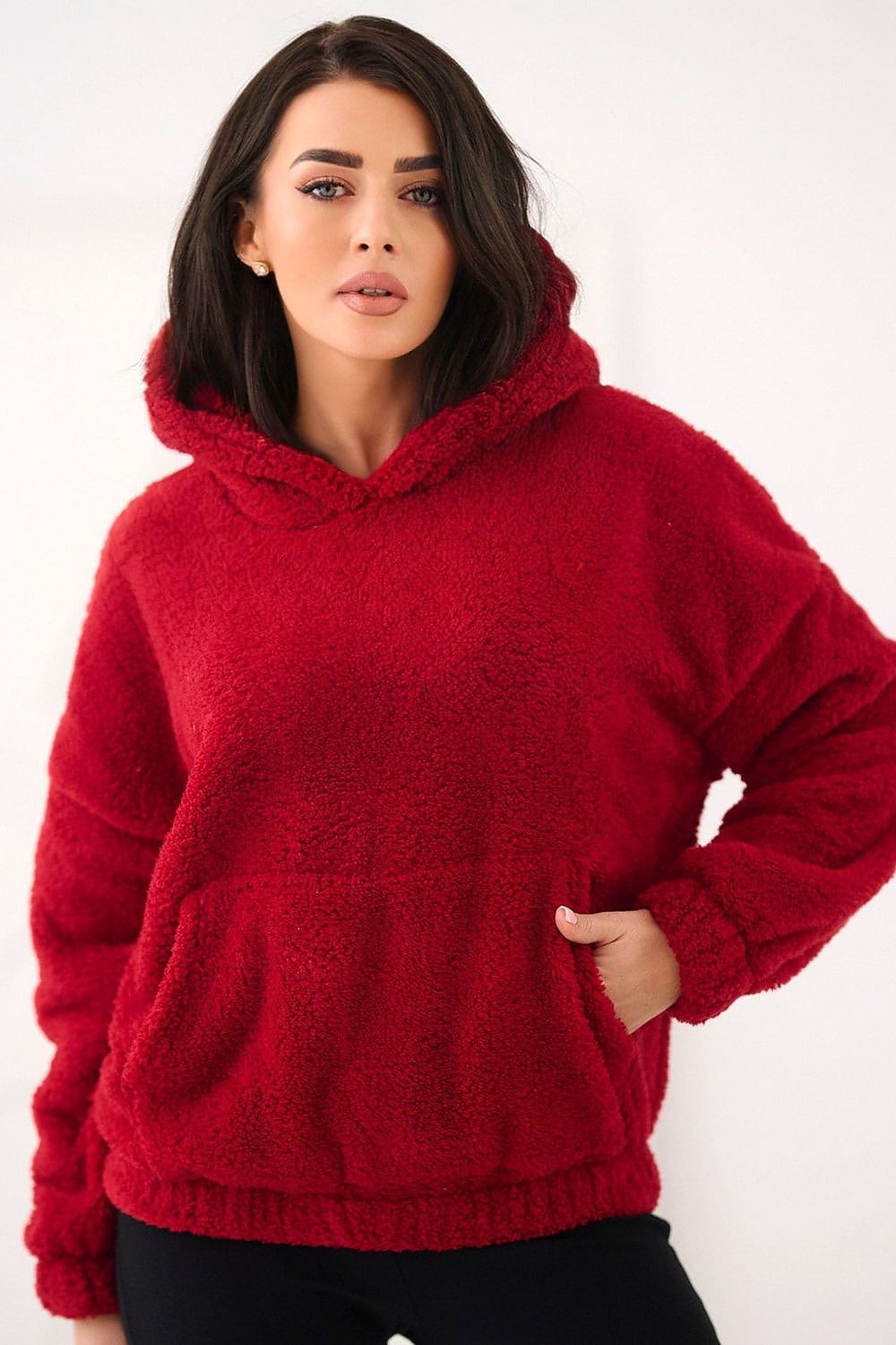   Bluza Damska Model CS-BL-BT1029.97P Dark Red - Factory Price 