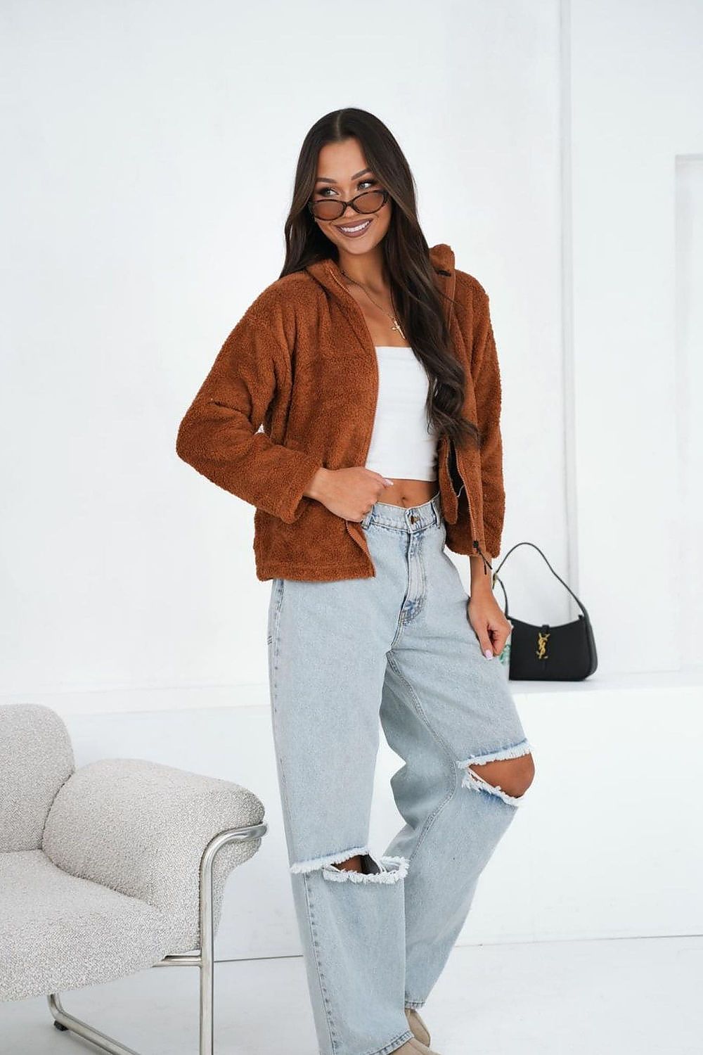   Bluza Damska Model CS-BL-BT1033.09 Light Brown - Factory Price 