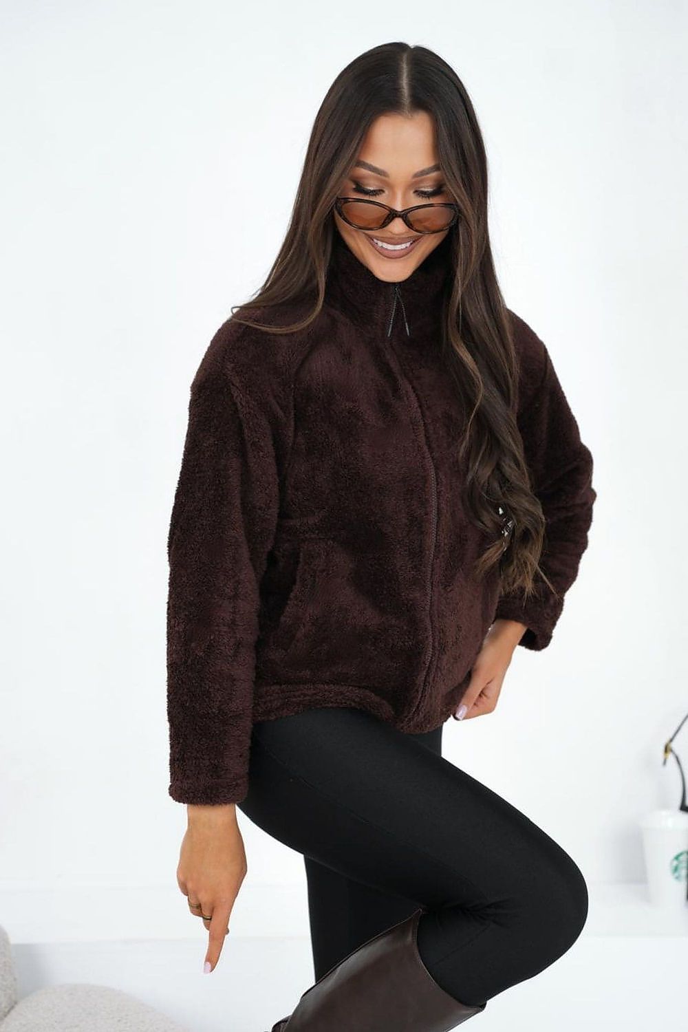   Bluza Damska Model CS-BL-BT1033.04 Dark Brown - Factory Price 