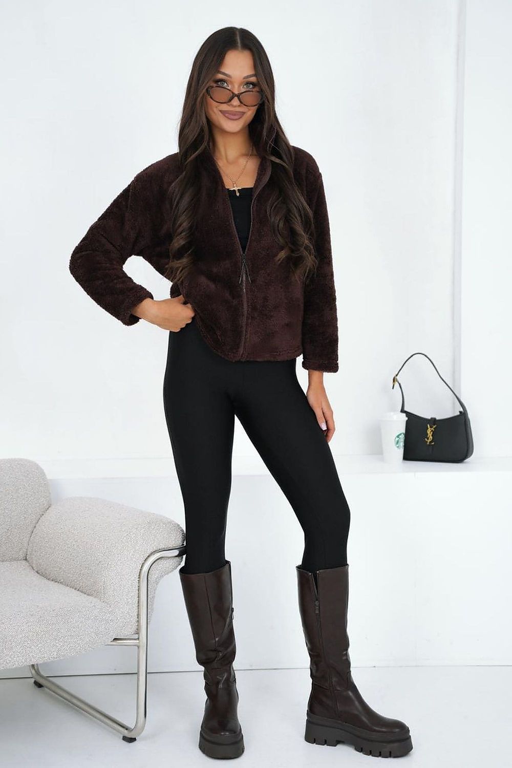   Bluza Damska Model CS-BL-BT1033.04 Dark Brown - Factory Price 