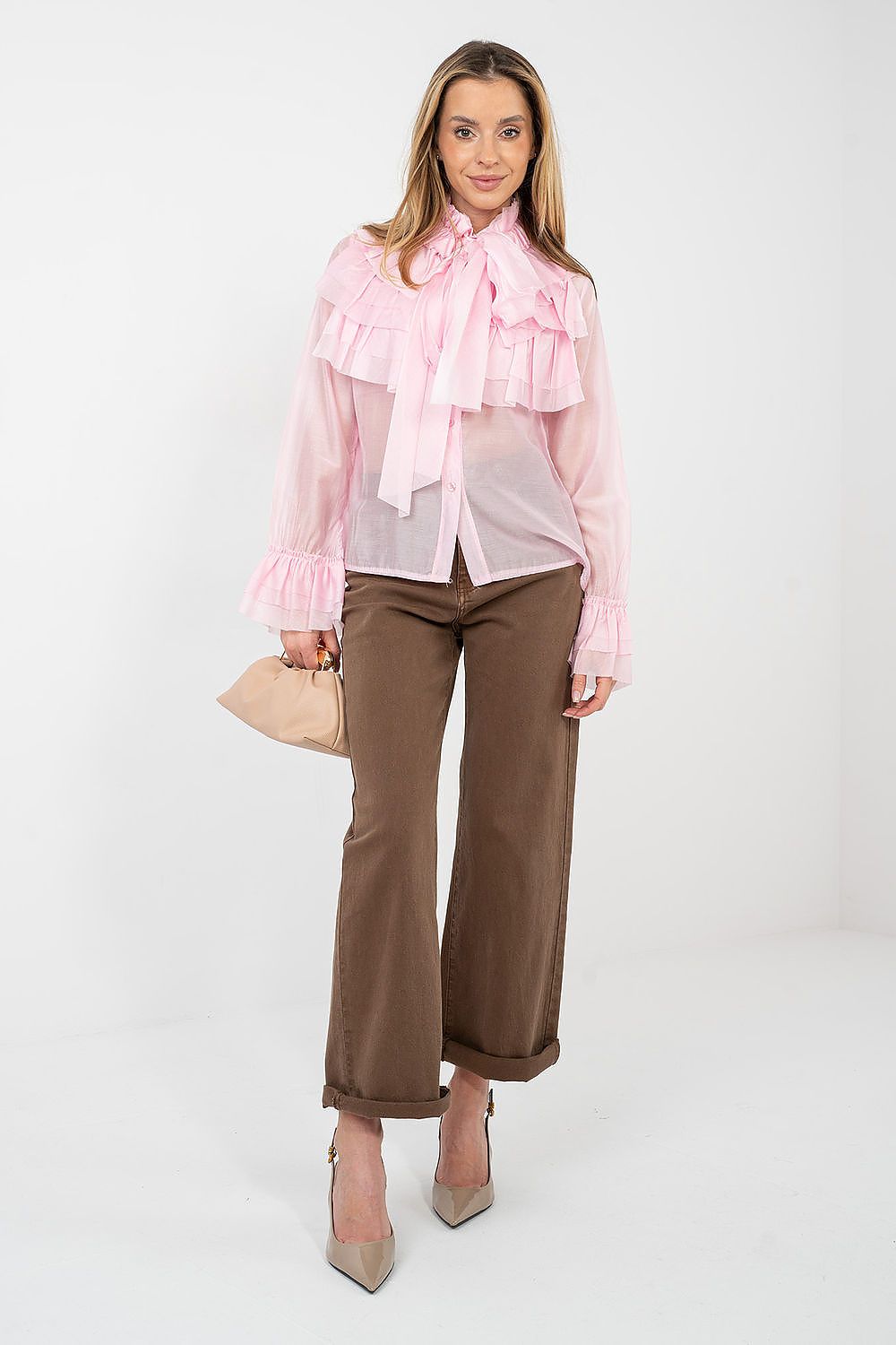   Koszula Damska Model IT-KS-28882.03 Light Pink - Factory Price 