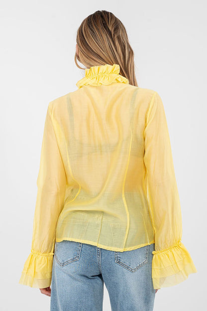   Koszula Damska Model IT-KS-28882.03 Yellow - Factory Price 