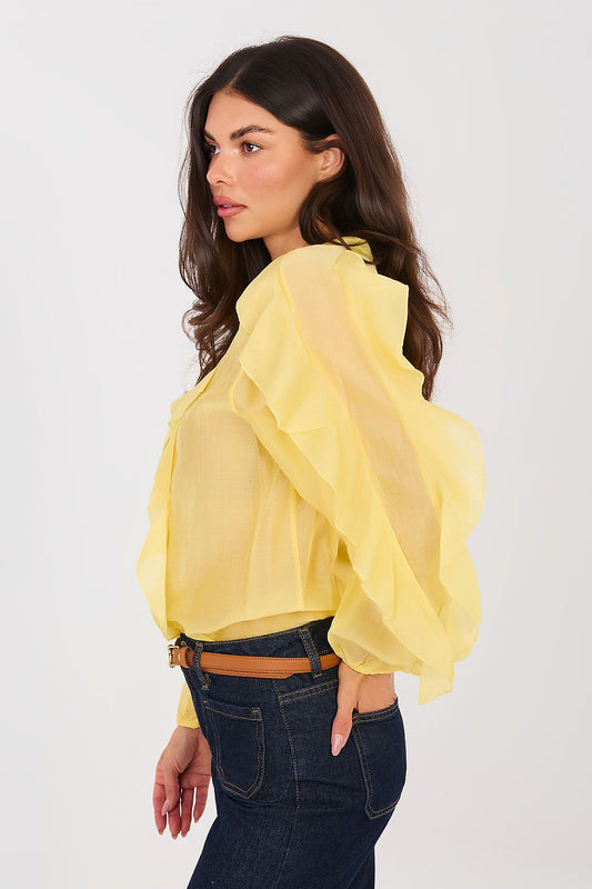   Koszula Damska Model IT-KS-29035.50 Yellow - Factory Price 