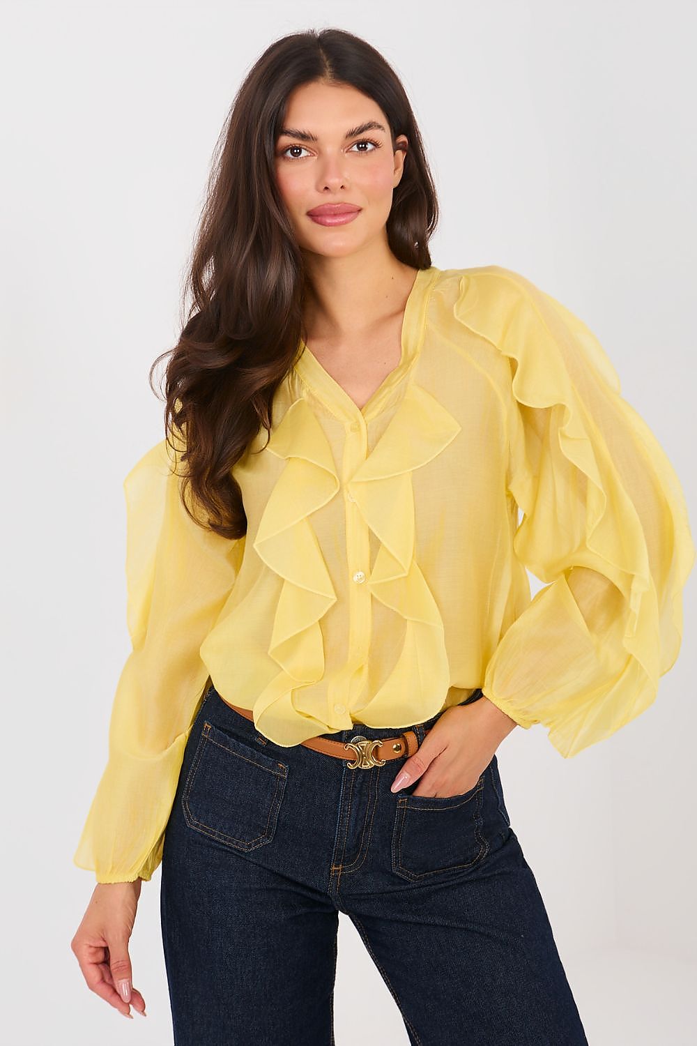   Koszula Damska Model IT-KS-29035.50 Yellow - Factory Price 