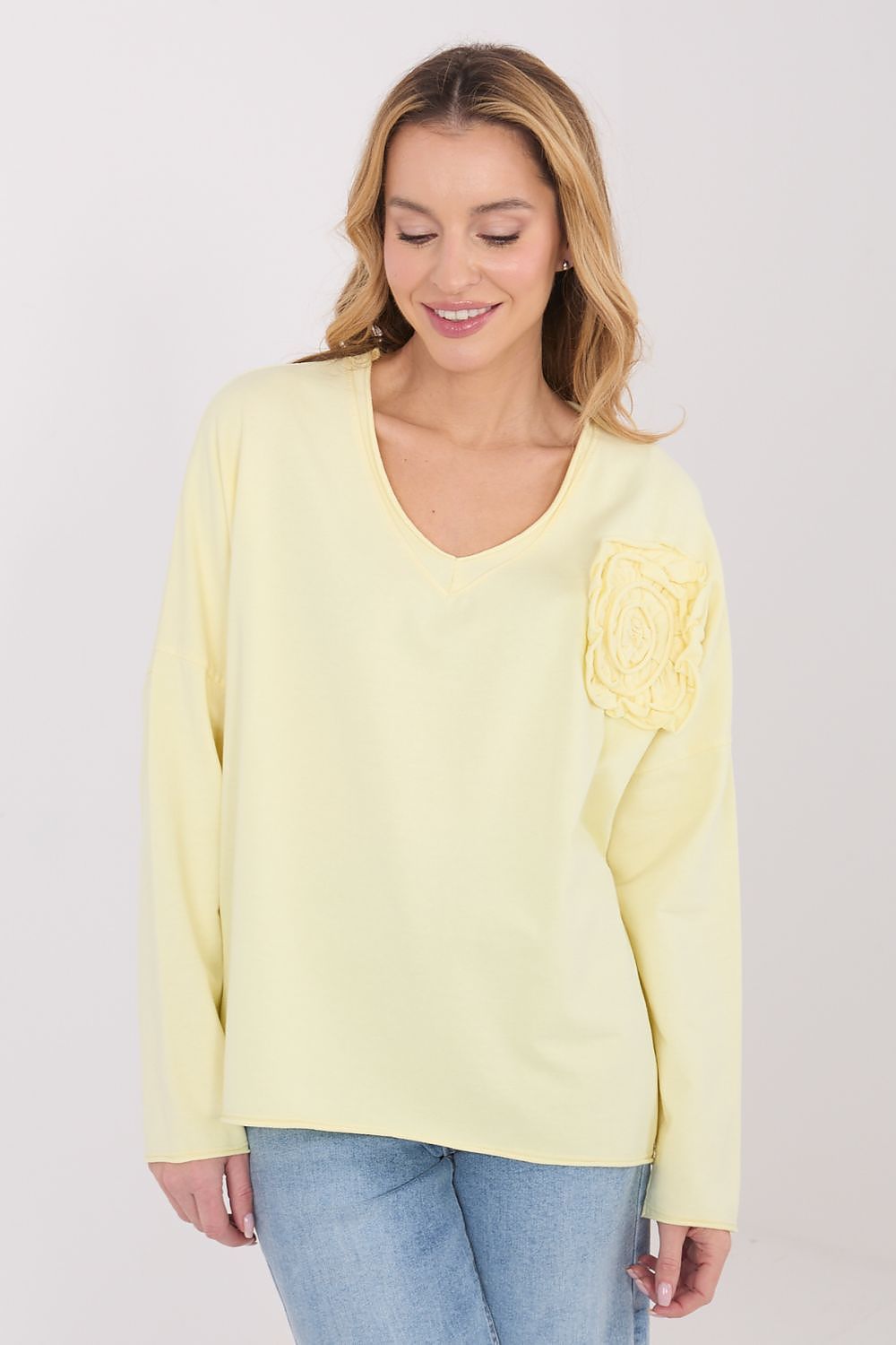  Bluzka Model IT-BZ-6694.69 Light Yellow - Factory Price 