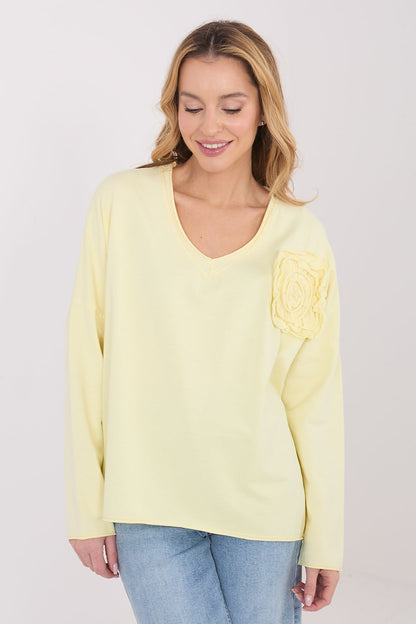   Bluzka Model IT-BZ-6694.69 Light Yellow - Factory Price 