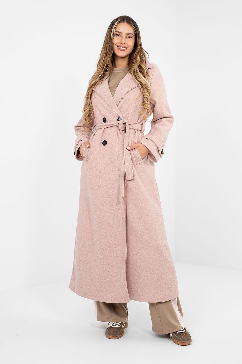  Płaszcz Damski Model IT-PL-97035.17 Dark Pink - Factory Price 