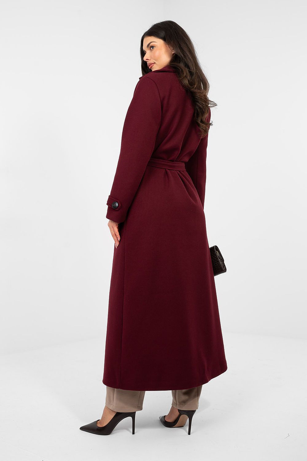   Płaszcz Damski Model IT-PL-97035.16 Dark Red - Factory Price 