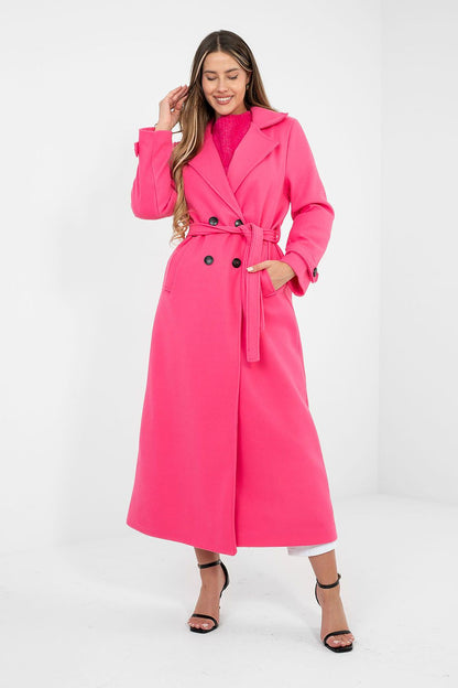  Płaszcz Damski Model IT-PL-97035.17 Fluo Pink - Factory Price 