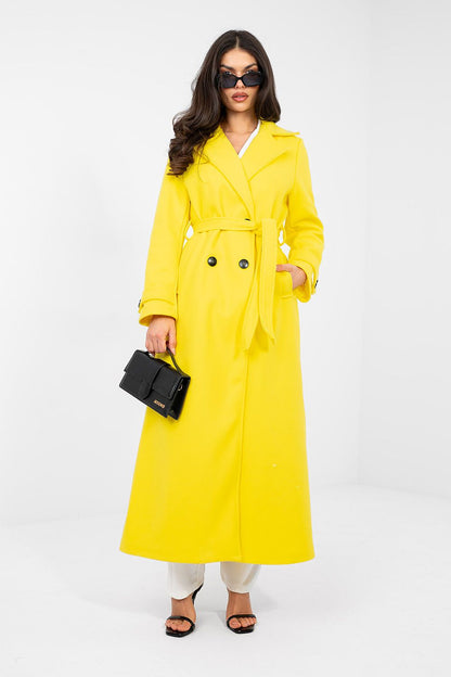   Płaszcz Damski Model IT-PL-97035.17 Fluo Yellow - Factory Price 
