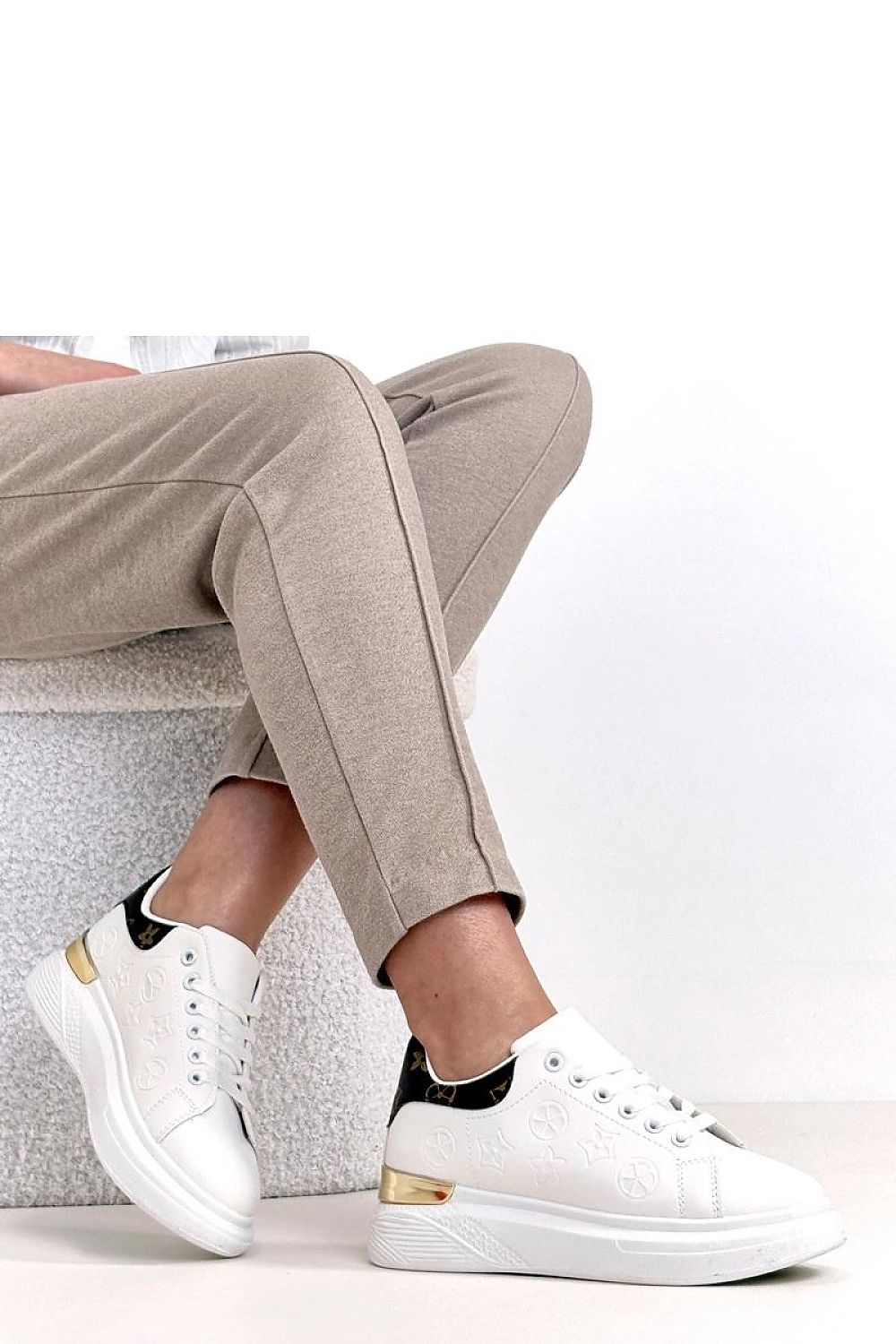    Buty Sportowe Model Peyton MK668 White/Gold - Solea 