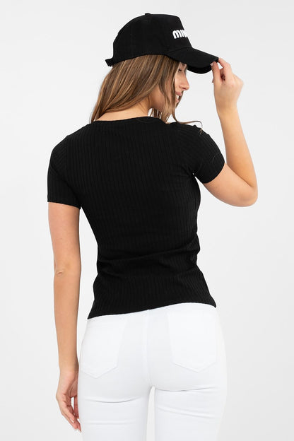   Bluzka Model RV-BZ-A1191.77 Black - Rue Paris 