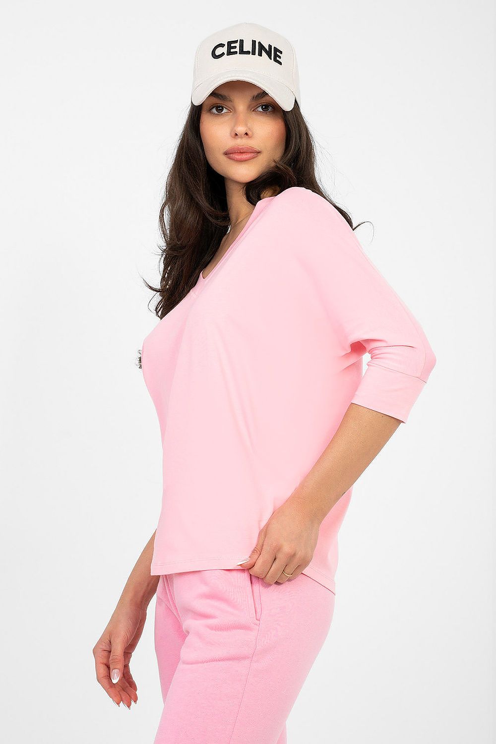   Bluzka Model RV-BZ-A1186.89 Light Pink - Rue Paris 