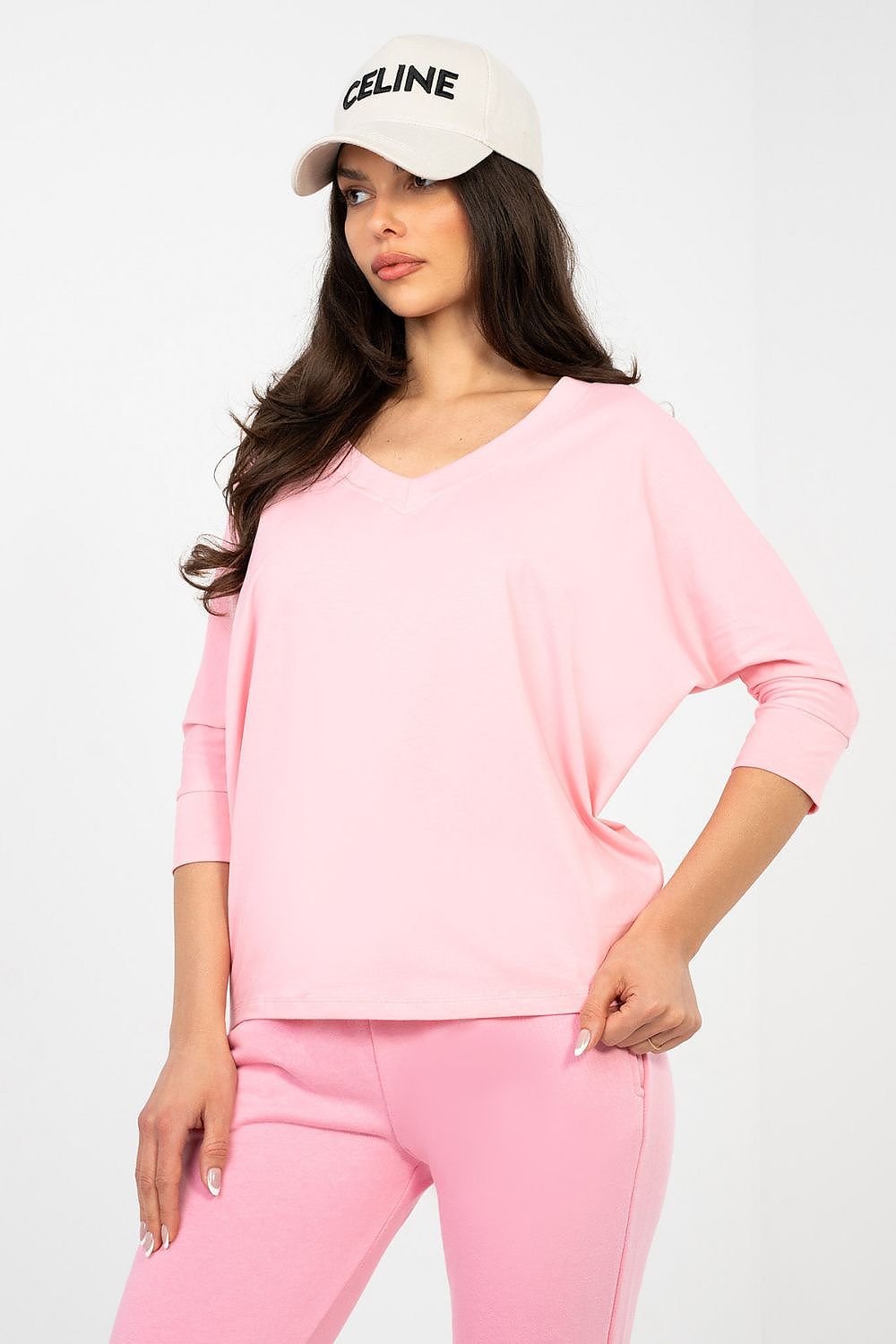   Bluzka Model RV-BZ-A1186.89 Light Pink - Rue Paris 