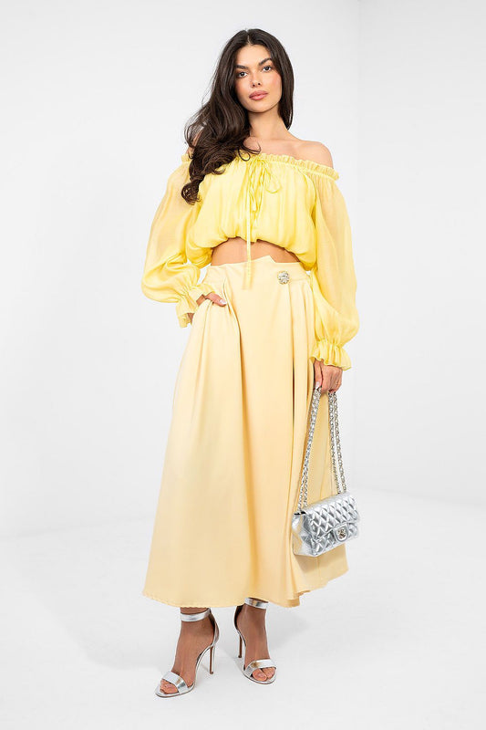  Spódnica Model IT-SD-81036.82 Light Yellow - Factory Price 