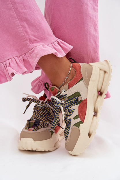   Buty Sportowe Model DA CR61-3133 Beige - Step in style 