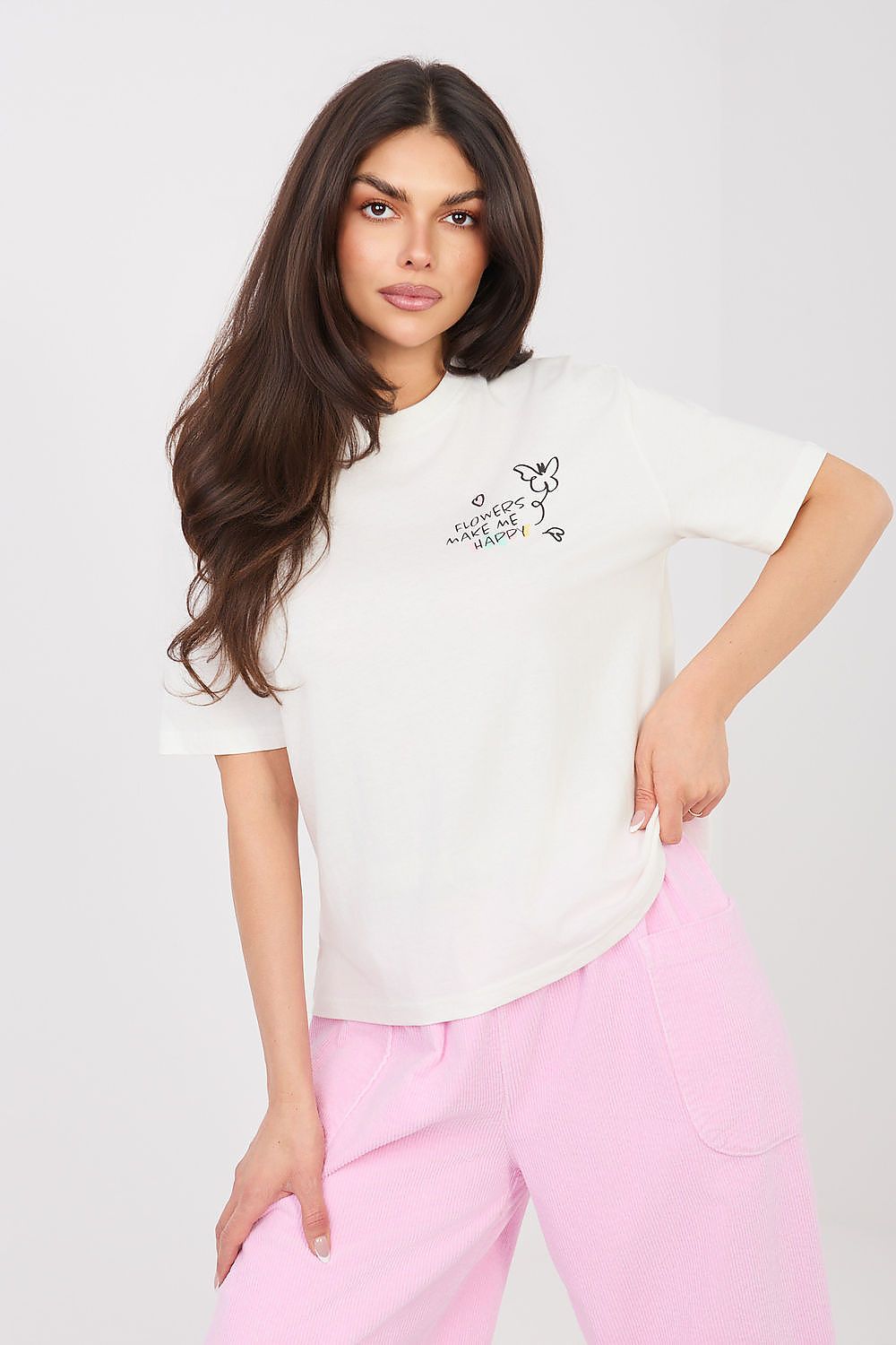   T-shirt Damski Model D12022AH02645AA White - Sublevel 