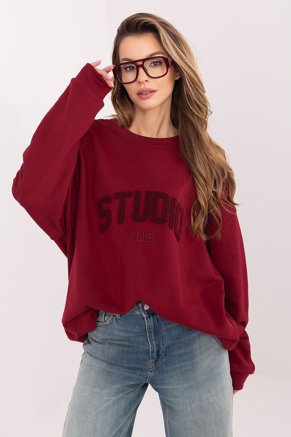   Bluza Damska Model RV-BL-A1182.46 Bordo - Relevance 