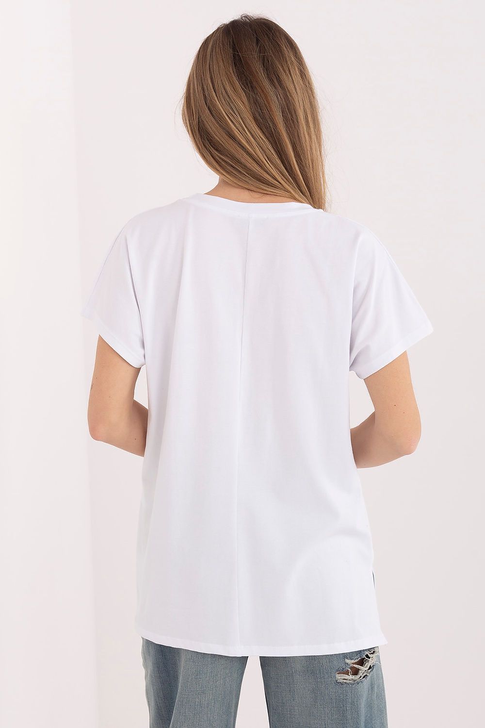   Tshirt Damski Model RV-TS-A1206.84 White/Yellow - Relevance 