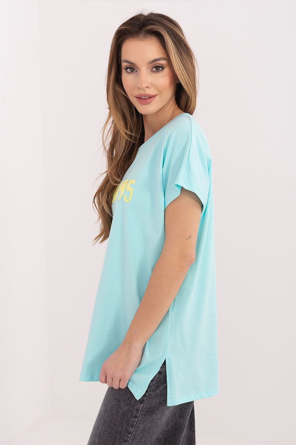   Tshirt Damski Model RV-TS-A1206.84 Mint - Relevance 