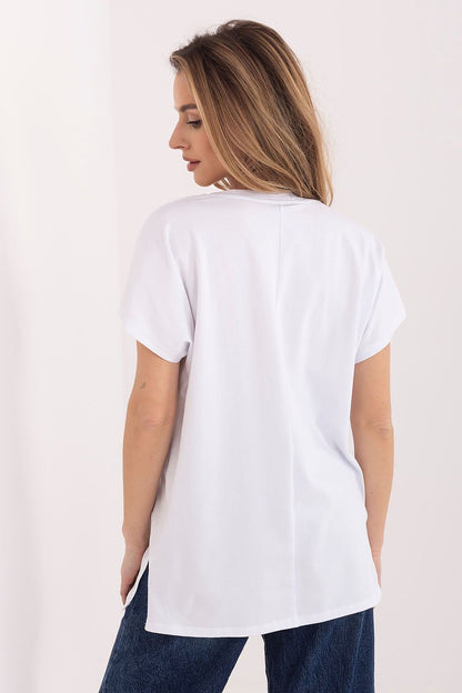  Tshirt Damski Model RV-TS-A1206.84 White/Pink - Relevance 