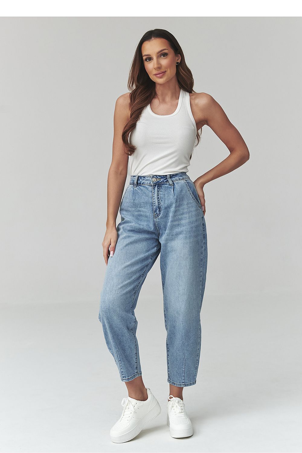  Spodnie Jeansy Damskie Model C52 Denim - Makadamia 
