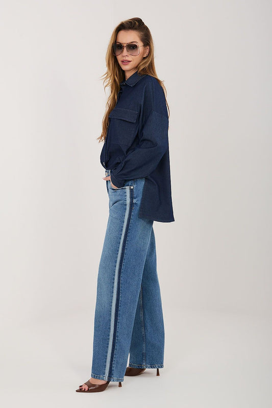  Spodnie Jeansy Damskie Model D85084BL62589M324 Dark Blue - Sublevel 